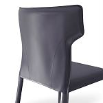 Стул серый из искуственной кожи на 4-х ножках Enigma Gray варинант исполнения - 2 | Loft Concept в Самаре