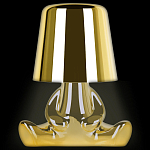 Настольная лампа фигурная золотого цвета с гладким абажуром Высота 16 см Sophia варинант исполнения - 1 | Loft Concept в Самаре