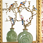 Фарфоровый подсвечник с бронзовым декором Eden Garden варинант исполнения - 5 | Loft Concept в Самаре