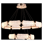 Люстра с 2-мя кольцами с текстурным природным рисунком IceFlame варинант исполнения - 5 | Loft Concept в Самаре