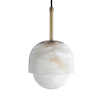 Подвесной светильник из белого алебастра Cryptocrystalline Stone варинант исполнения - 5 | Loft Concept в Самаре