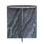 Столик кофейный с столешницей из черного мрамора Compact Black Marble Table варинант исполнения - 3 | Loft Concept в Самаре