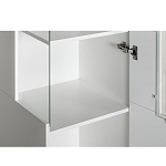 Шкаф-витрина белая с полками и стеклянной дверью Strict Lines варинант исполнения - 3 | Loft Concept в Самаре