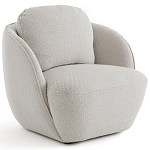 Полукруглое кресло из обивки меланж Halle Melange Armchair варинант исполнения - 2 | Loft Concept в Самаре