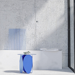 Matis журнальный столик красный из металла и кожи варинант исполнения - 1 | Loft Concept в Самаре