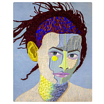 Картина с вышивкой Портрет wall panel People with the yellow ear 2 варинант исполнения - 3 | Loft Concept в Самаре