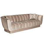 Диван трехместный велюровый серый Island of Comfort варинант исполнения - 1 | Loft Concept в Самаре