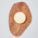 Бра с каменным основанием и плафоном из стекла в форме шара Shaw Marble Lighting варинант исполнения - 5 | Loft Concept в Самаре