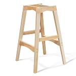 Барный стул со спинкой на 4-х деревянных ножках Голубой Велюр Ava Charm варинант исполнения - 3 | Loft Concept в Самаре