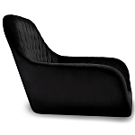 Барный стул вращающийся со спинкой и подлокотниками Douglas Rhombus Черный Велюр варинант исполнения - 2 | Loft Concept в Самаре