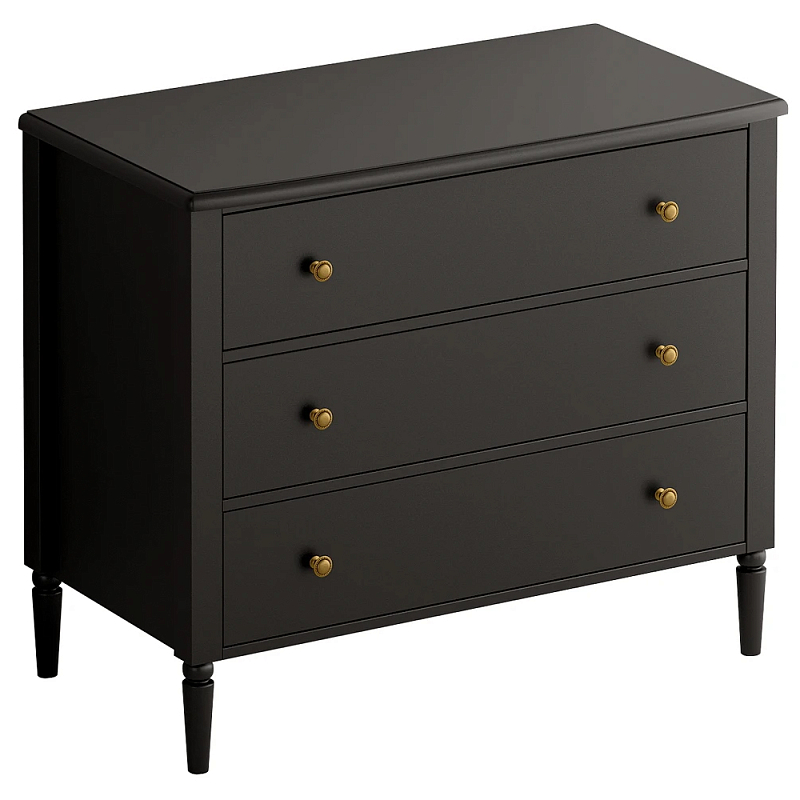 Комод с 3 ящиками Blues Black Черный в Самаре | Loft Concept 