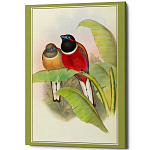 Постер на холсте с изображением птиц Blooming Birds Poster варинант исполнения - 6 | Loft Concept в Самаре