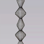 Торшер светодиодный с плетеным металлическим каркасом Metal Interweaving варинант исполнения - 2 | Loft Concept в Самаре