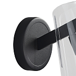 Бра конусообразной формы из прозрачного акрила и черной стали Glass Cylinder Black варинант исполнения - 3 | Loft Concept в Самаре