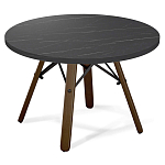 Стол журнальный c круглой столешницей на четырех коричневых ножках Charm Coffee Table варинант исполнения - 1 | Loft Concept в Самаре