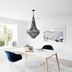 Люстра каплевидной формы украшенная серыми бусинами Wooden Beads Grey Chandelier варинант исполнения - 2 | Loft Concept в Самаре