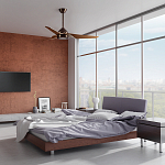 Потолочный вентилятор с тремя угловатыми лопастями Kichler варинант исполнения - 5 | Loft Concept в Самаре