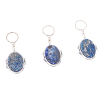 Зеркало брелок карманное двухстороннее из натурального камня Лазурит Stone Mirrors варинант исполнения - 4 | Loft Concept в Самаре