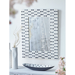 Прямоугольное зеркало с инкрустацией раковинами устриц Mother оf Pearl Facets варинант исполнения - 6 | Loft Concept в Самаре