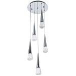 Люстра капли Acrylic Droplet Five Chrome Chandelier варинант исполнения - 1 | Loft Concept в Самаре