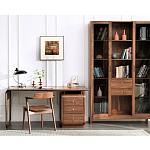 Стол рабочий округлой формы с 3-мя ящиками  Working Moonnut Table варинант исполнения - 1 | Loft Concept в Самаре