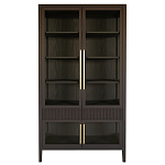 Витрина Primo со стеклянными фасадами и 2 ящиками Темный орех варинант исполнения - 7 | Loft Concept в Самаре