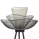 Торшер с трехъярусным плафоном из металлической сетки Metal Mesh Floor Lamp варинант исполнения - 5 | Loft Concept в Самаре