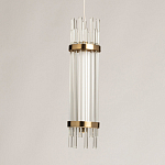 Подвесной светильник с цилиндром из прозрачных стеклянных трубок Nembus варинант исполнения - 3 | Loft Concept в Самаре