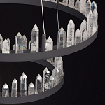 Люстра с двумя кольцами черного цвета с хрустальными элементами QUARTZ CRYSTAL варинант исполнения - 12 | Loft Concept в Самаре