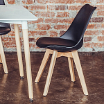 Стул с основой из пластика и мягким сиденьем Arvika Black варинант исполнения - 9 | Loft Concept в Самаре