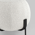 Пуф в ткани букле молочного цвета Pikelet варинант исполнения - 3 | Loft Concept в Самаре