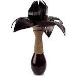 Настольная лампа черная INDONESIAN LAMPS варинант исполнения - 1 | Loft Concept в Самаре