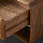 Прикроватная деревянная тумба с ящиком и нишей для хранения Moon Walnut Furniture варинант исполнения - 5 | Loft Concept в Самаре