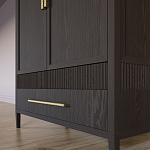 Шкаф платяной Primo с выдвижными ящиками шпон Темный орех варинант исполнения - 6 | Loft Concept в Самаре