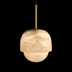 Подвесной светильник из белого алебастра Cryptocrystalline Stone варинант исполнения - 6 | Loft Concept в Самаре