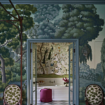 Обои ручная роспись Malmaison Special Colourway on Auguste scenic paper варинант исполнения - 2 | Loft Concept в Самаре