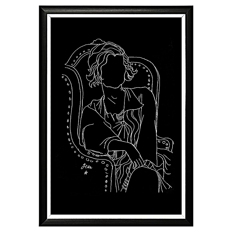 Постер White Silhouette Coco Poster Черный Белый Постер White Silhouette Coco Poster Черный Белый в Самаре | Loft Concept