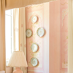 Обои ручная роспись Jharokha Arches Original colourway on pink painted Xuan paper варинант исполнения - 5 | Loft Concept в Самаре