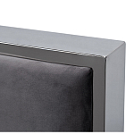 Кровать двуспальная серая с высоким мягким изголовьем Heart of the Bedroom варинант исполнения - 2 | Loft Concept в Самаре