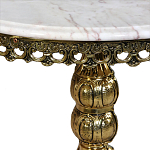 Стол круглый с мраморной столешницей Coffee De Bronze варинант исполнения - 1 | Loft Concept в Самаре