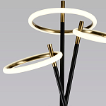 Торшер с 3-мя круглыми светодиодными лампами на черной триноге Underlining варинант исполнения - 3 | Loft Concept в Самаре