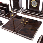 Настольный письменный набор из природного камня обсидиана с декором в виде Коня Team leader варинант исполнения - 4 | Loft Concept в Самаре