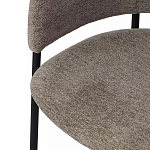 Стул полукруглый с каркасом из металла и мягким сиденьем и спинкой Soft Chenille варинант исполнения - 2 | Loft Concept в Самаре