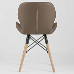 Стул с коричневым сиденьем из экокожи JEROEN варинант исполнения - 4 | Loft Concept в Самаре