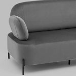 Диван в велюровой обивке серого цвета COLOR BLOCK варинант исполнения - 5 | Loft Concept в Самаре