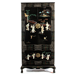 Шкаф черный в китайском стиле  Chinese Cabinet Black варинант исполнения - 1 | Loft Concept в Самаре