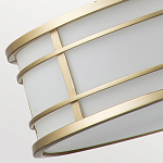 Подвесной светильник цвета латунь с белым матовым плафоном с геометрическим рисунком Feiss варинант исполнения - 6 | Loft Concept в Самаре