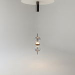 Подвесной светильник с плафоном из стекла с зеркальным градиентом Double Moon варинант исполнения - 4 | Loft Concept в Самаре