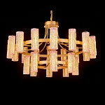 Люстра двухъярусная круглая с текстурными цилиндрическими плафонами Glimpse варинант исполнения - 3 | Loft Concept в Самаре