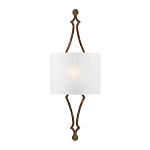 Бра с цилиндрическим тканевым абажуром белого цвета Feiss варинант исполнения - 1 | Loft Concept в Самаре